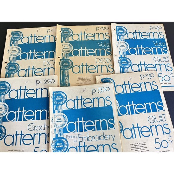 Lot of 13 Quilt Patterns and Books Stitch N Sew Vtg Blue Ribbon First Embroidery - Picture 4 of 4